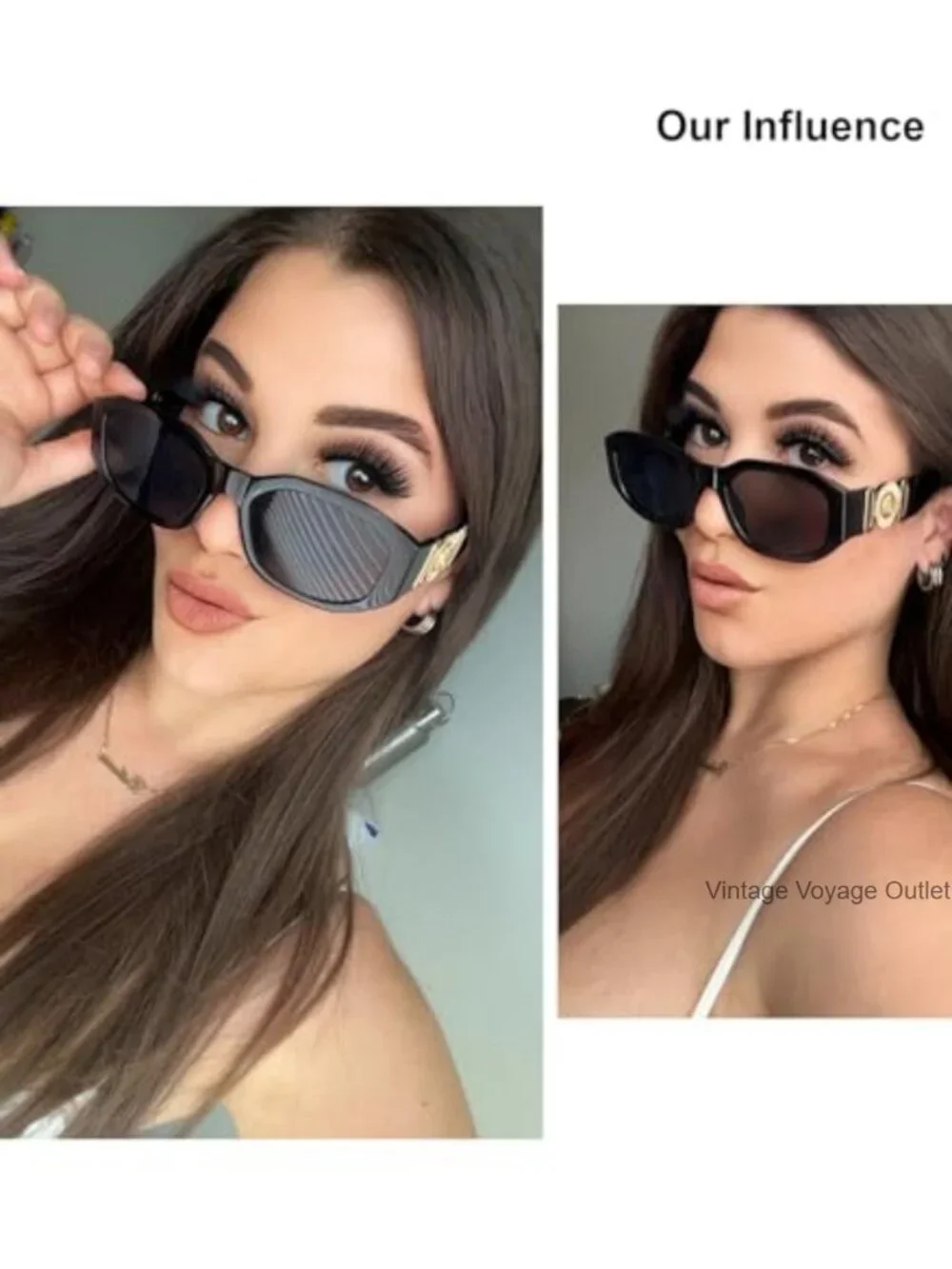 Retro Square Sunglasses Women Men UV400 Rectangle Shades